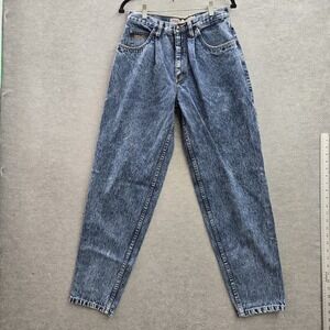 VINTAGE Attrak Women Jeans 31X32 Blue Mom Denim Acid Wash Tapered Y2K 90s